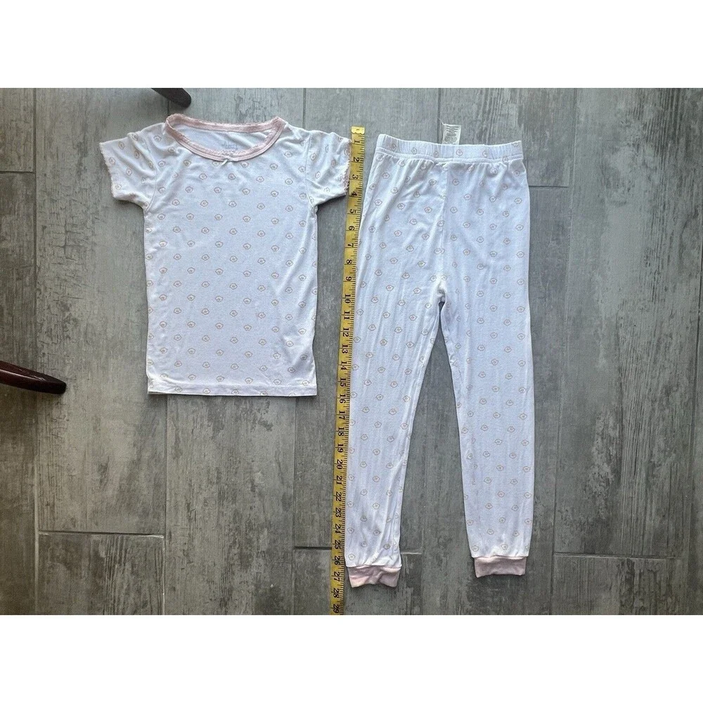 $45 MILKBERRY Pajamas Boutique Designer Bamboo 2 Piece Pjs Set Girls Flower 5T